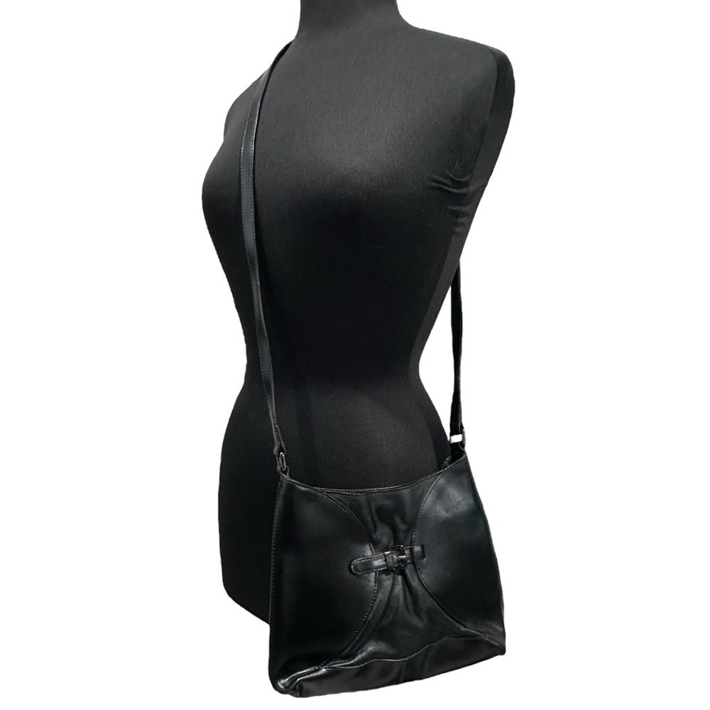 Furla Vintage Black Leather Crossbody Bag